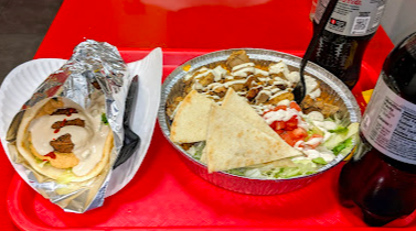 The Halal Guys signature dishes Beef Gyro Platter
Falafel Sandwich
White Sauce